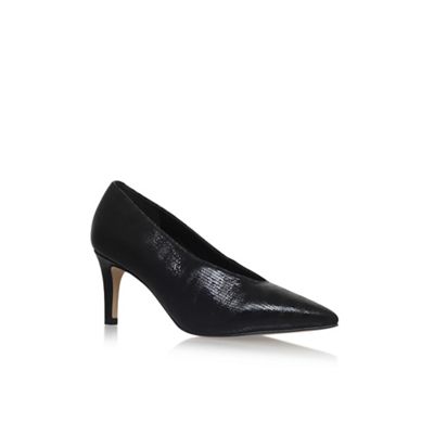 Carvela Black 'Autobann' high heel court shoes